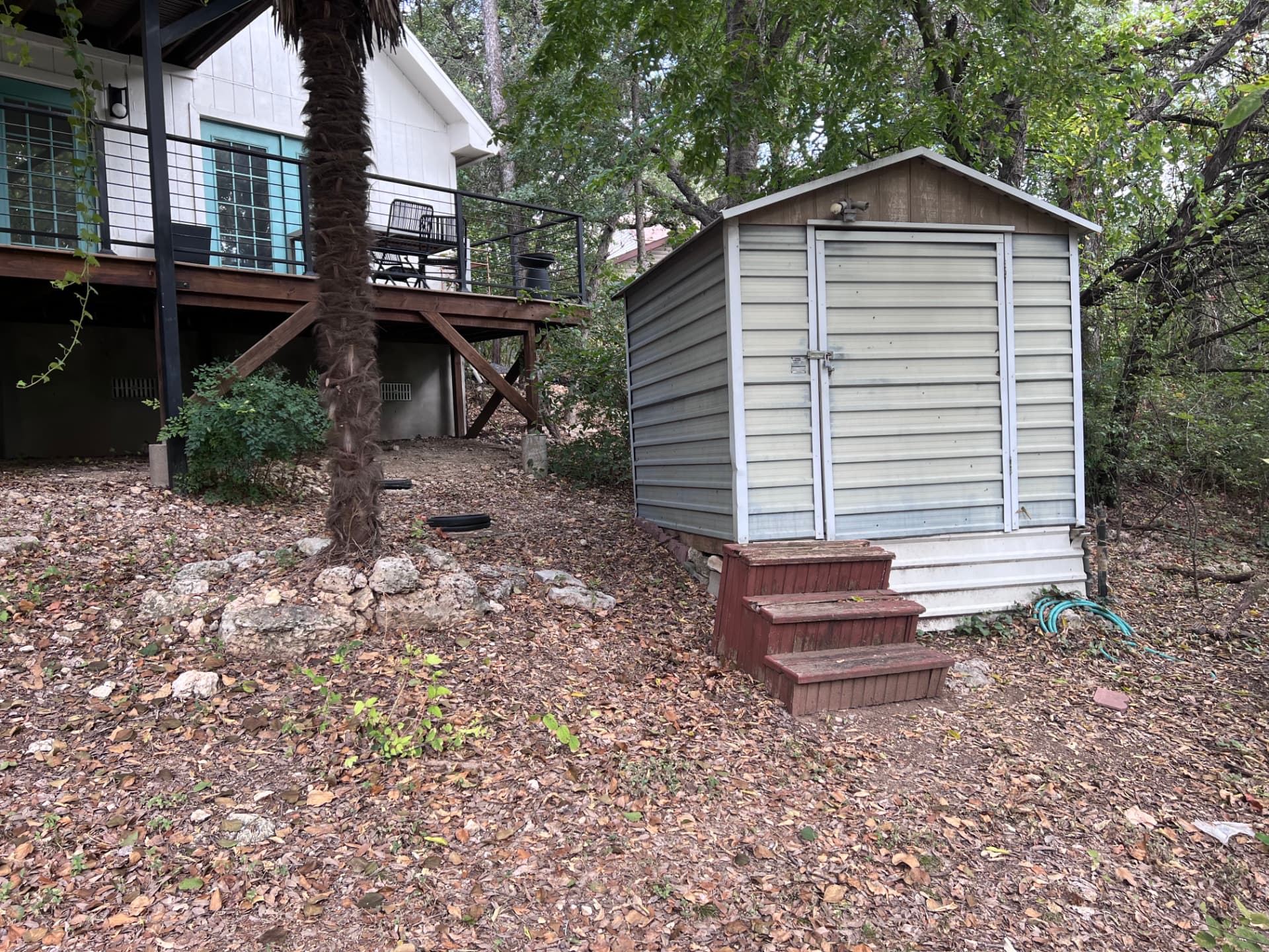 Shed relocation in Jonestown, TX