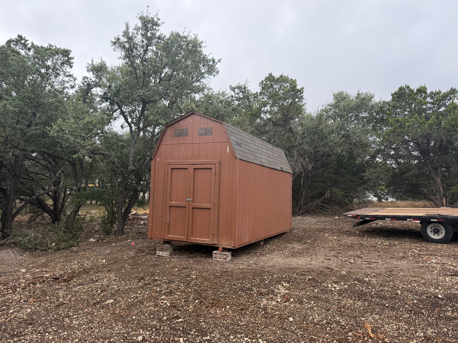 Shed relocation in Spring Branch, TX